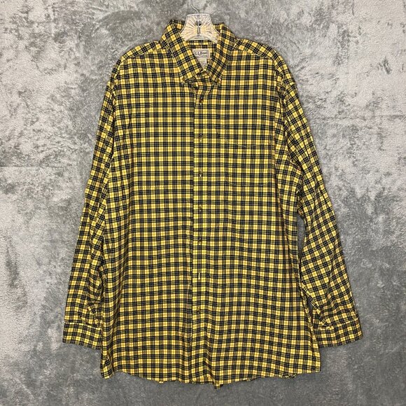 L.L. Bean Other - LL Bean Men Wrinkle Resistant Traditional Fit Preppy Plaid Button Down Shirt XLT